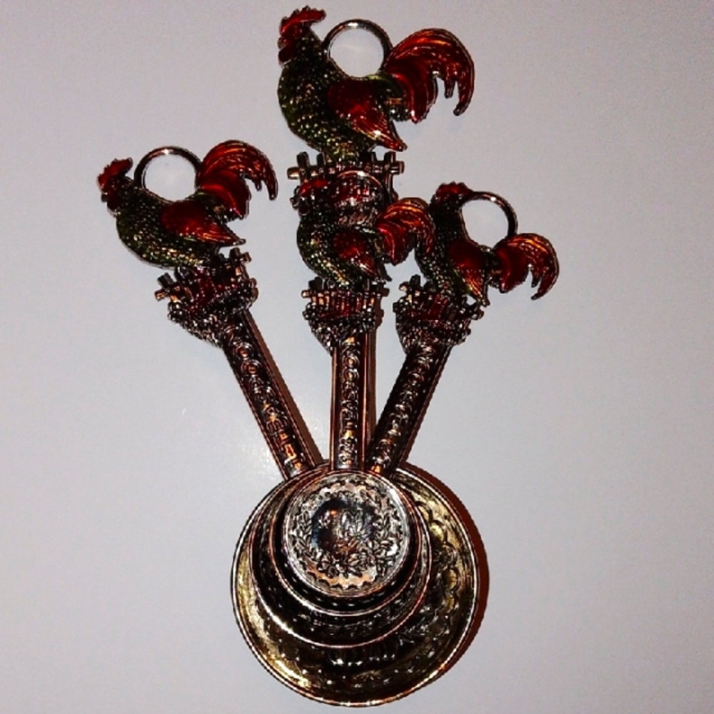 Rooster Measuring Spoons Set New